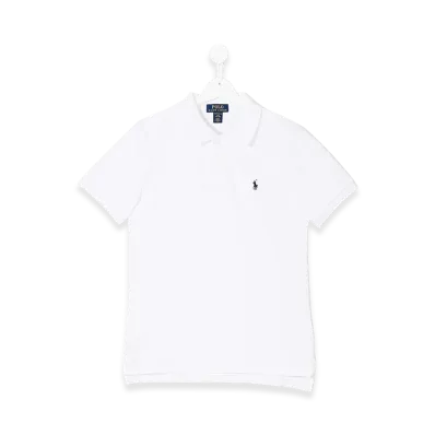 Polo Ralph Lauren Kids Slim Fit Cotton Mesh Polo Shirt "White"