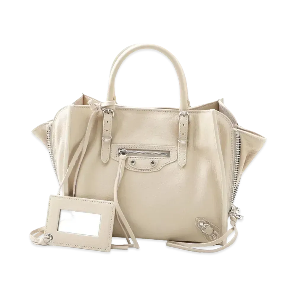 BALENCIAGA Paper A4 leather 2Way Bag "Beige"