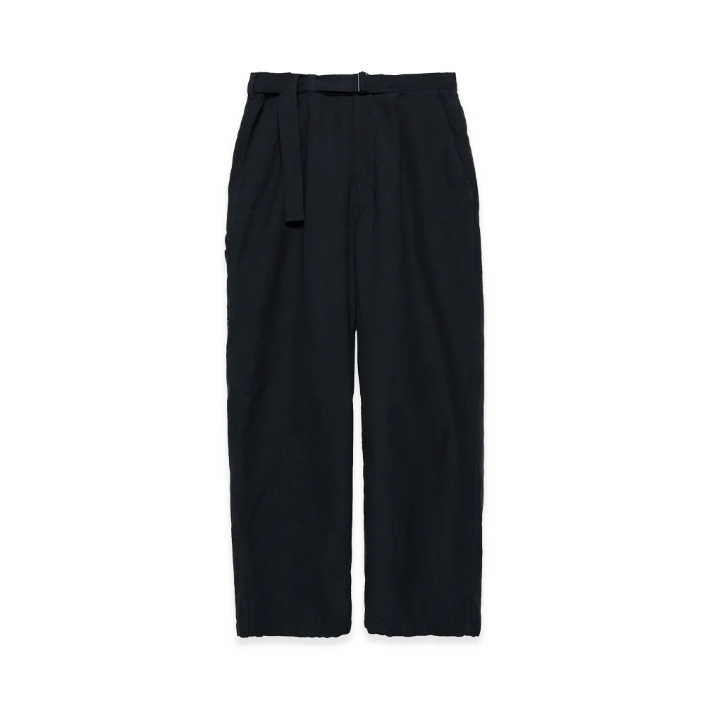 Graphpaper x SANMONT Wool Twill Belted Pants "Black"