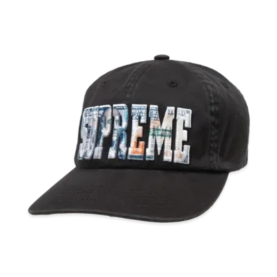 Supreme Embroidered Money Logo 6-Panel "Black"