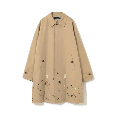 UNDERCOVER Cotton Stain Collar Coat "Beige"