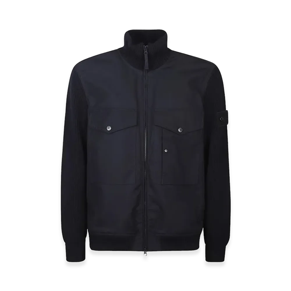 Stone Island Chest-Pocket Dark Jacket "Blue"