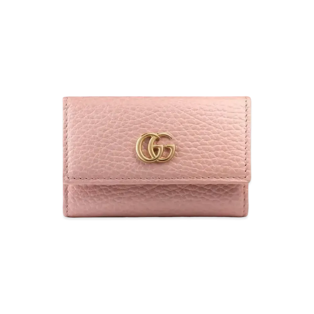 GUCCI GG Marmont Leather Key Case "Light Pink"