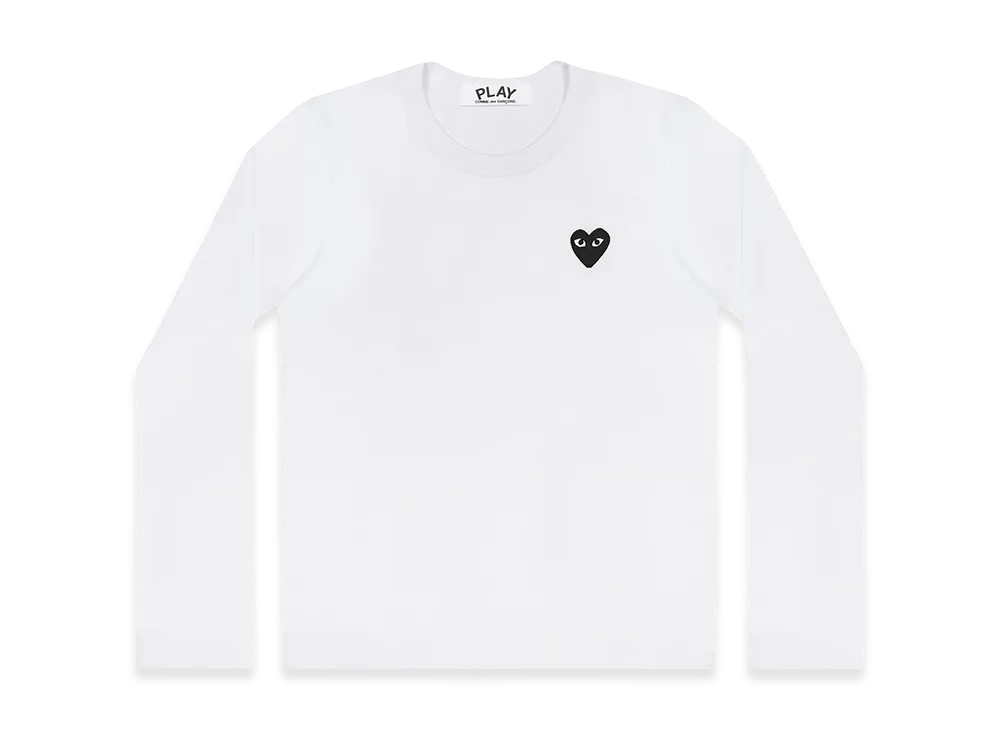 PLAY COMME des GARCONS Long Sleeve T-Shirt With Black Emblem AZ-T120-051 "White"