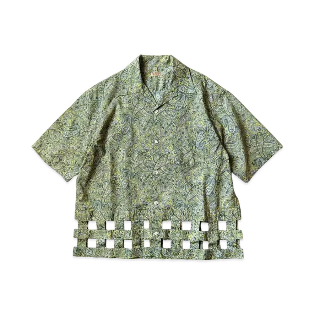 KAPITAL Lawn Paisley Wind Pen Aloha Shirt "Yellow"