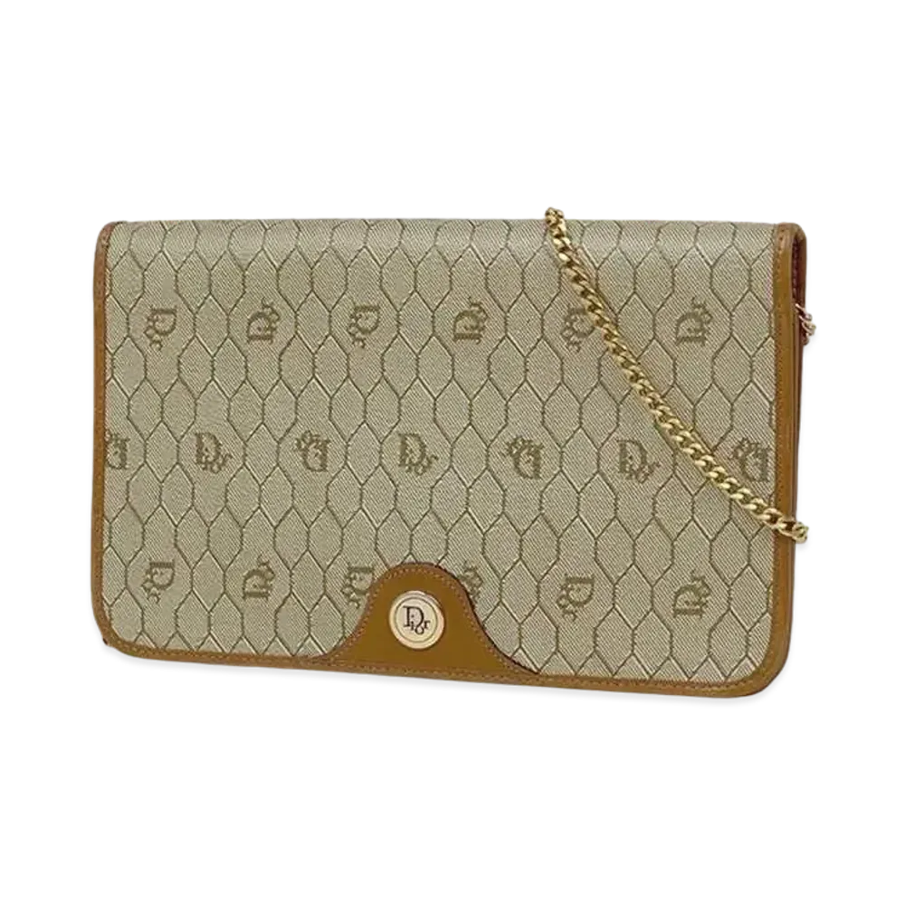 Dior Honeycomb Chain Shoulder Bag "Beige"