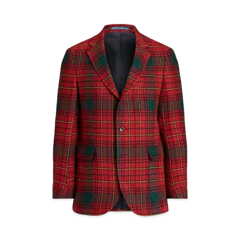 Polo Ralph Lauren Polo Plaid Wool Tweed Sport Coat "Red"