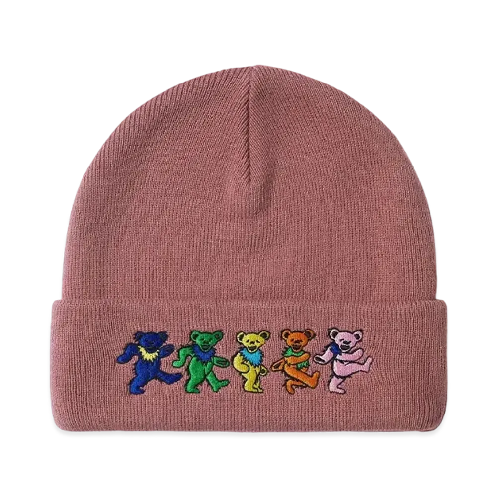 thisisneverthat x Grateful Dead Dancing Bears Beanie "Pink"