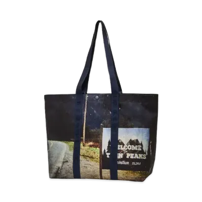 UNDERCOVER Twin Peaks 2Way Polyester Tote Bag "Navy Base"