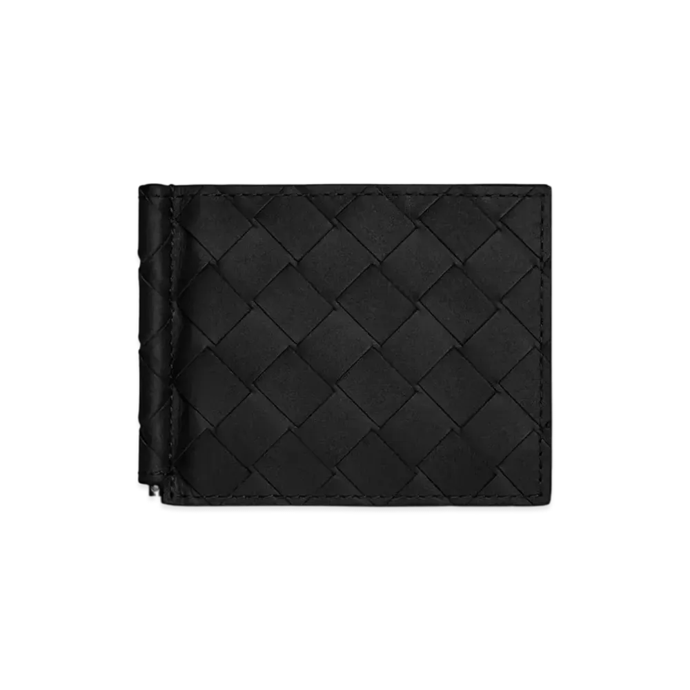 Bottega Veneta Money Clip Wallet "Nero"