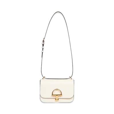 GUCCI Women's Leather Small Gucci Siena Shoulder Bag "White"