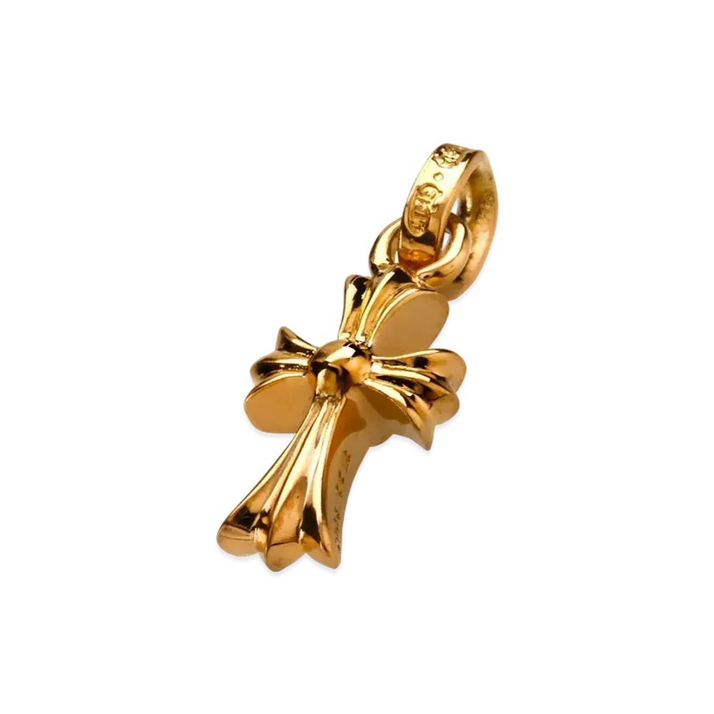 Chrome Hearts 22K Cross Baby Fat Charm "Yellow Gold"