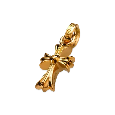 Chrome Hearts 22K Cross Baby Fat Charm "Yellow Gold"