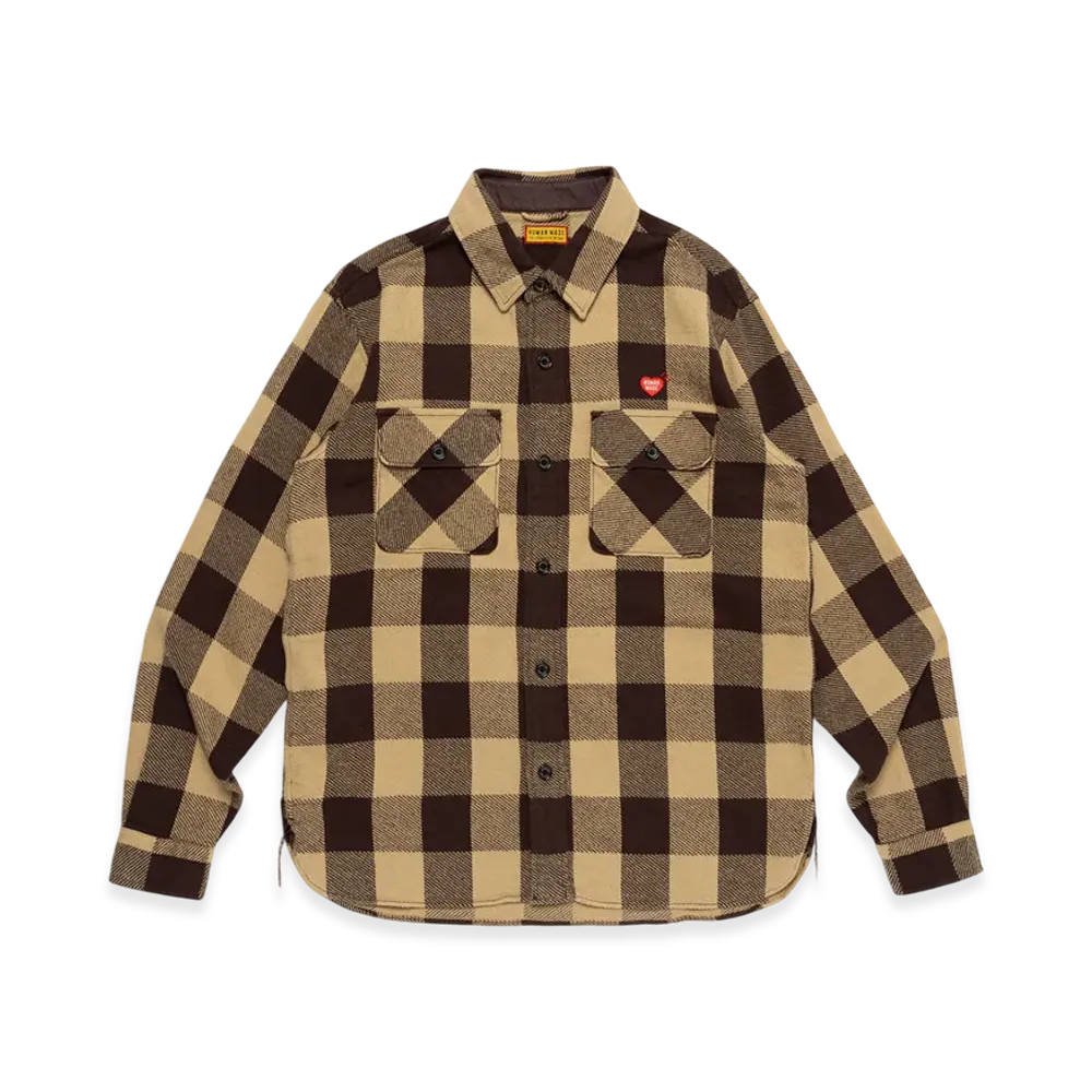 HUMAN MADE Check Shirt "Beige"