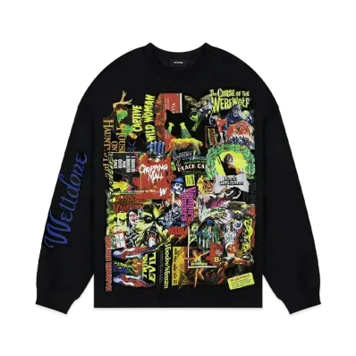 WE11DONE Horror Collage Top "Black"