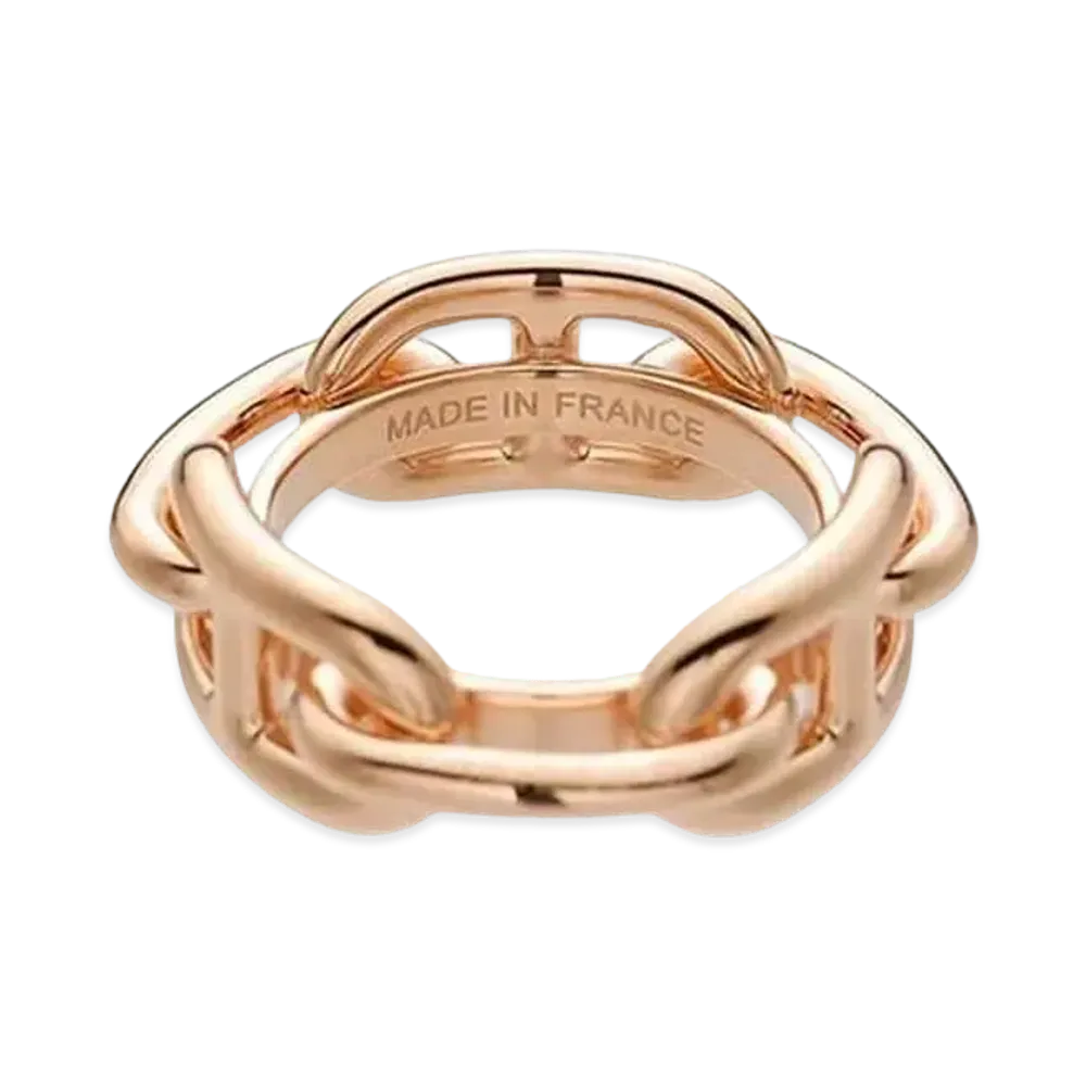 Hermes Scarf Ring Regate Pink Gold Plated "Pink Gold"