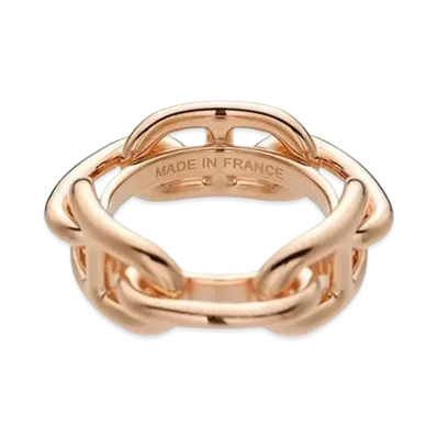 Hermes Scarf Ring Regate Pink Gold Plated "Pink Gold"