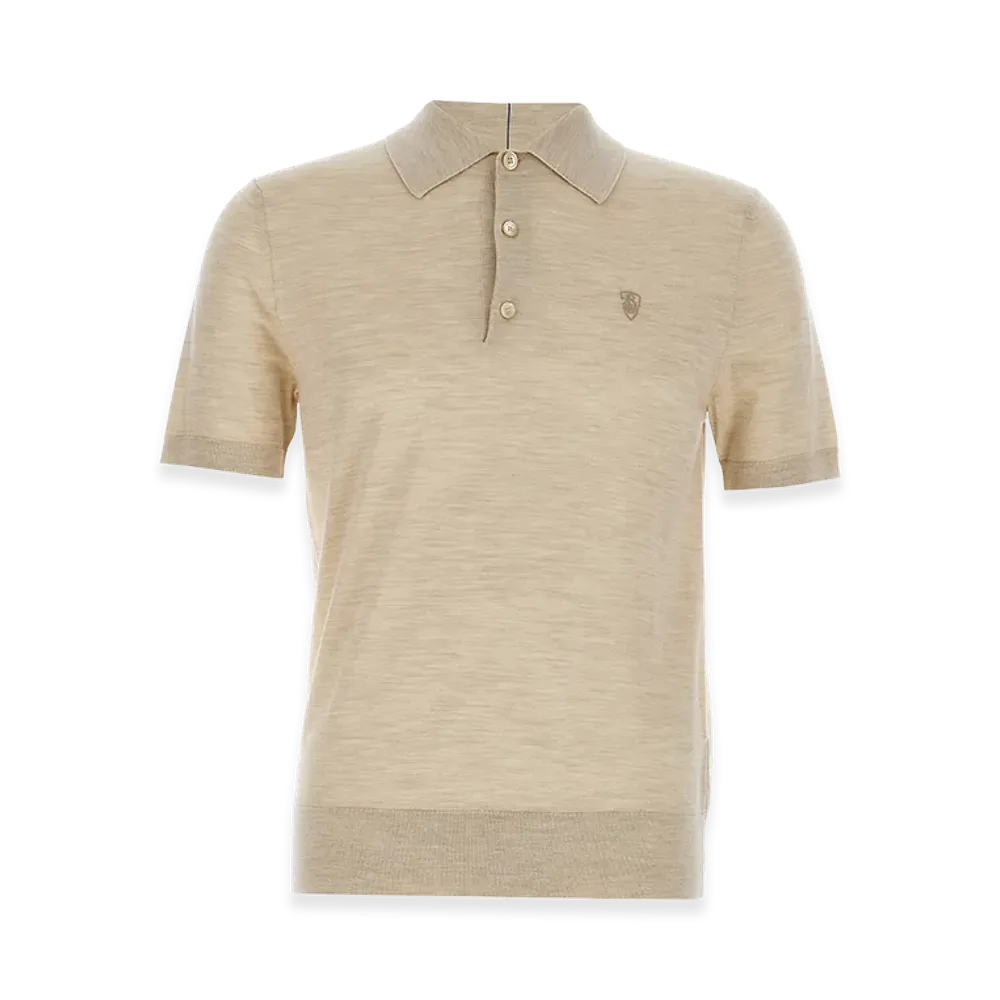 Burberry Wool Polo Shirt "Beige"