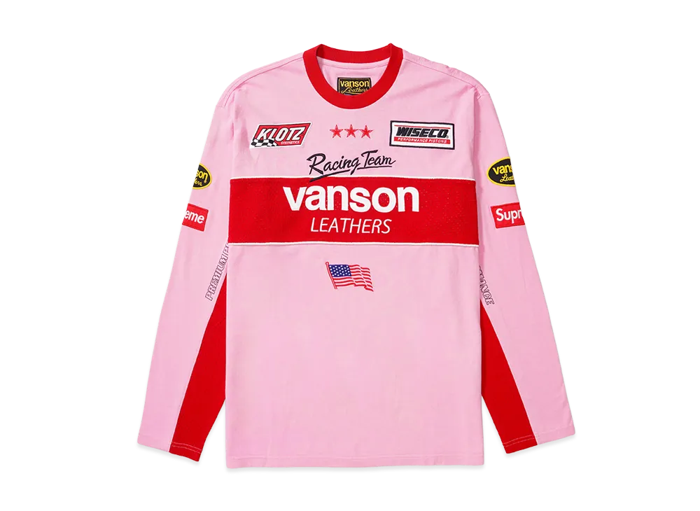 Supreme x Vanson Leathers L/S Top "Pink"