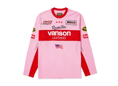 Supreme x Vanson Leathers L/S Top "Pink"