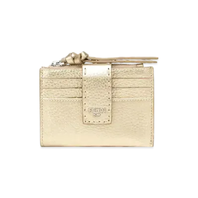 FENDI Peekaboo Zip Card Case "Gold"