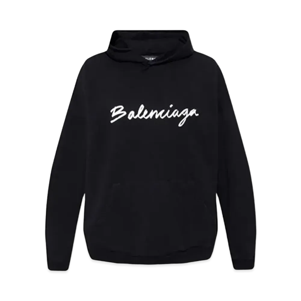 BALENCIAGA Wide Fit Long Sleeves Hoodie "Black"