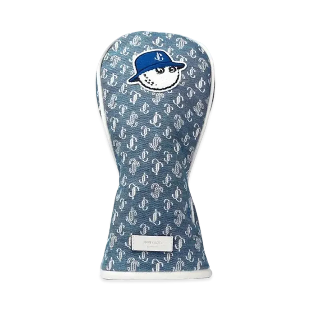Jimmy Choo x Malbon Golf Head Cover Medium Denim Monogram Wood Cover "Denim"