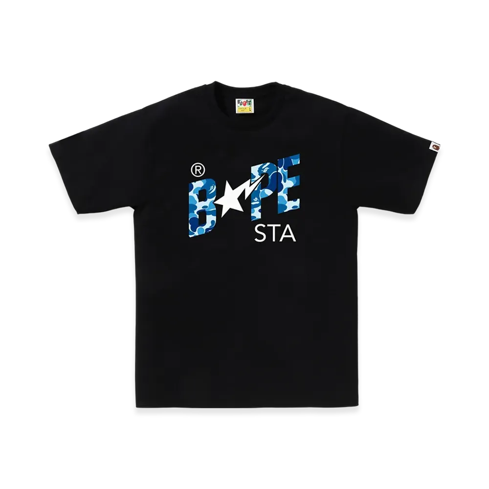 A BATHING APE Bape Sta Logo Tee "Black/Blue"