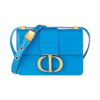 Dior 30 Montaigne Microbag Box Calfskin "Bright Blue"