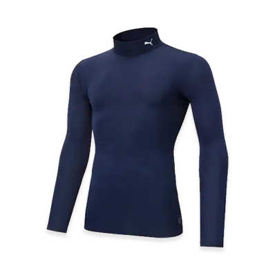 PUMA Compression Mock Neck Long Sleeve Shirt "Navy"
