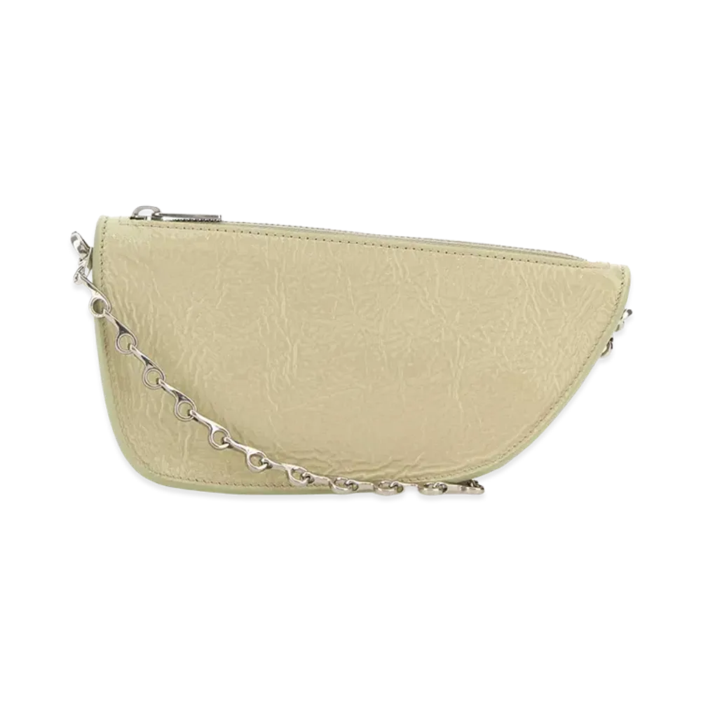 Burberry Women's Leather Micro Shield Crossbody Bag "Pastel Green"