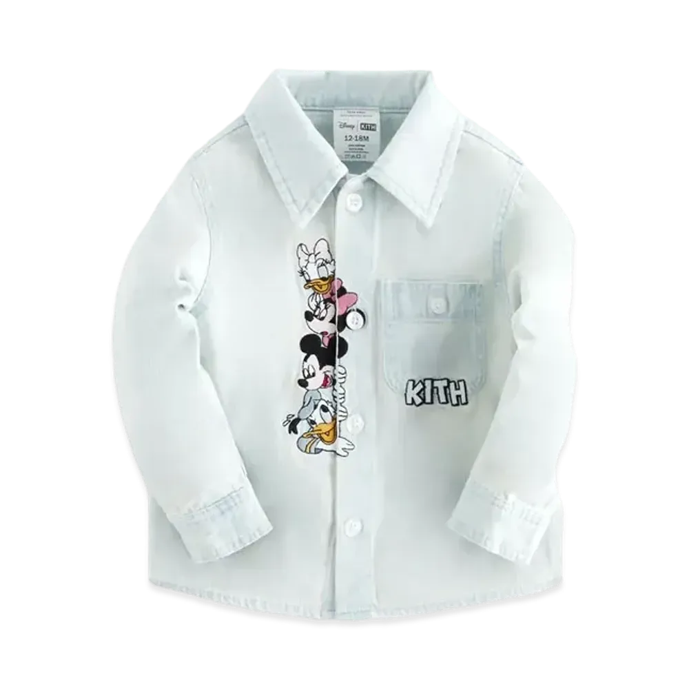 Disney | Kith Baby for Mickey & Friends Chambray Apollo Shirt "Light Indigo"