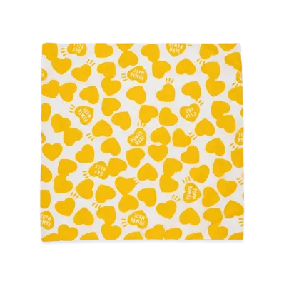 HUMAN MADE Heart Big Bandana "Yellow"