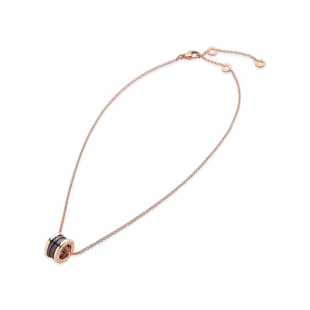BVLGARI B.Zero1 Necklace "Black/Pink Gold Ceramic"