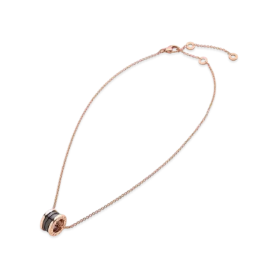 BVLGARI B.Zero1 Necklace "Black/Pink Gold Ceramic"