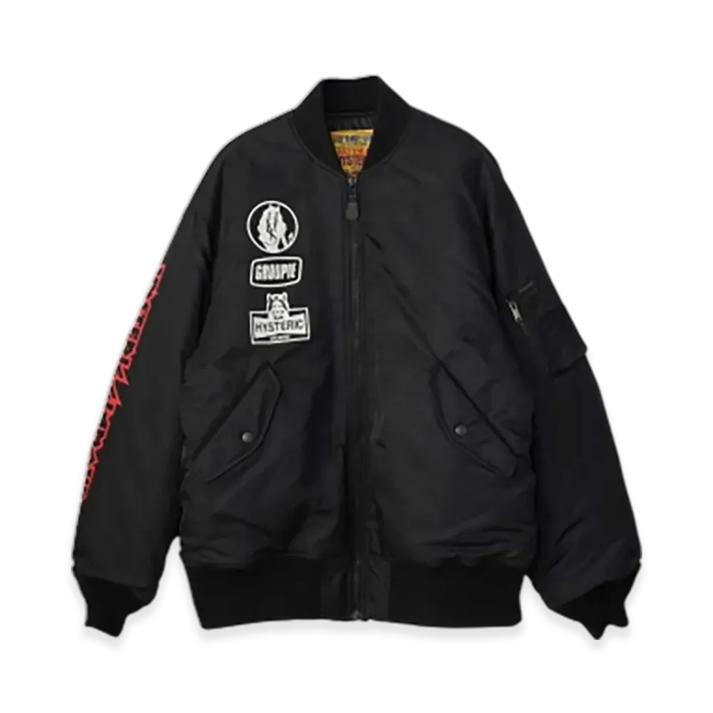HYSTERIC GLAMOUR Devils Racing MA-1 "Black"