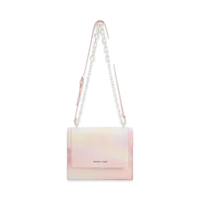 CHARLES & KEITH Front Flap Chain Handle Crossbody Bag "Pearl"