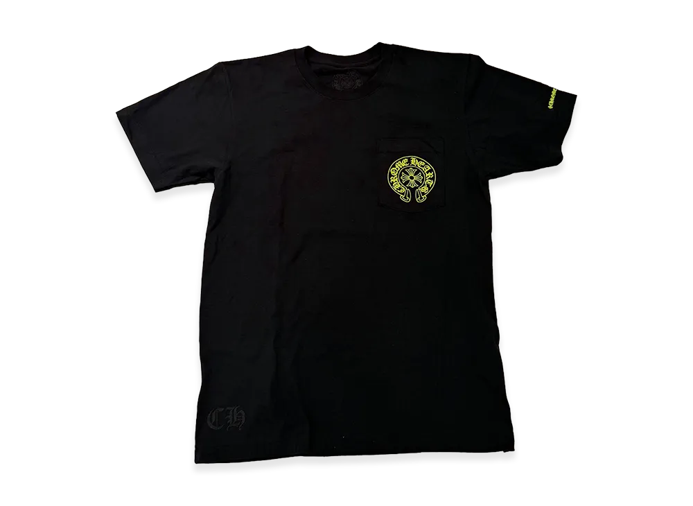 Chrome Hearts Neon Yellow Horseshoe S/S T-Shirt "Black"
