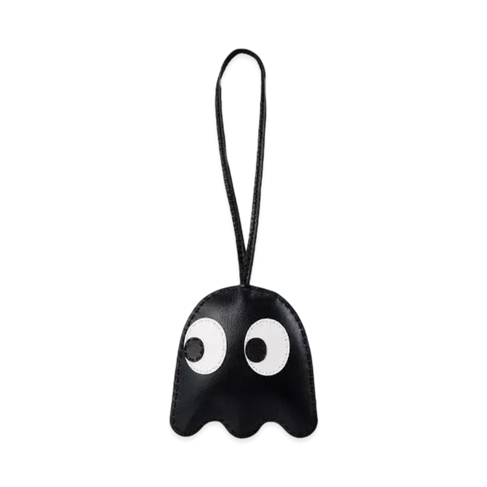 FRAGMENT Pac-Man Ghost Frgmt Leather Bag Charm "Black"