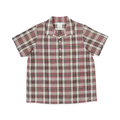 visvim Fairway P.O. Shirt S/S Madras "Red"