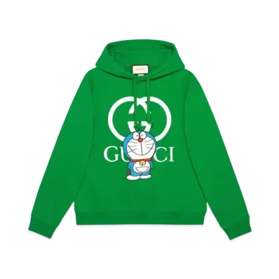 GUCCI x Doraemon GG Pullover Sweat Hoodie "Green"