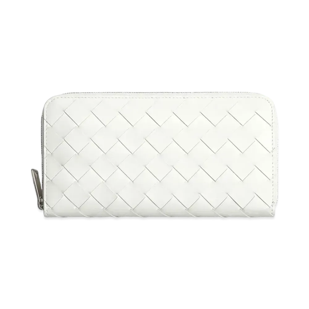 Bottega Veneta Zip Around Wallet "White/Parakeet"