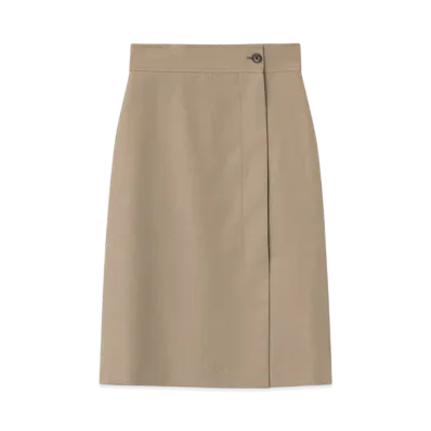 Paul Smith Women's Dobby Pin Dot Wrap Skirt "Beige"