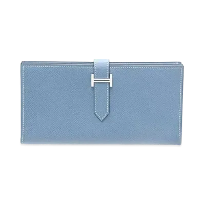 Hermes Bearn Soufflet Veau Epsom "Blue Jean/Silver"