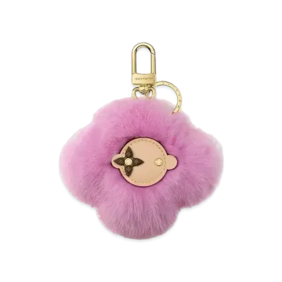 Louis Vuitton Vivienne Fur Key Holder Acetate & Metal "Rose"