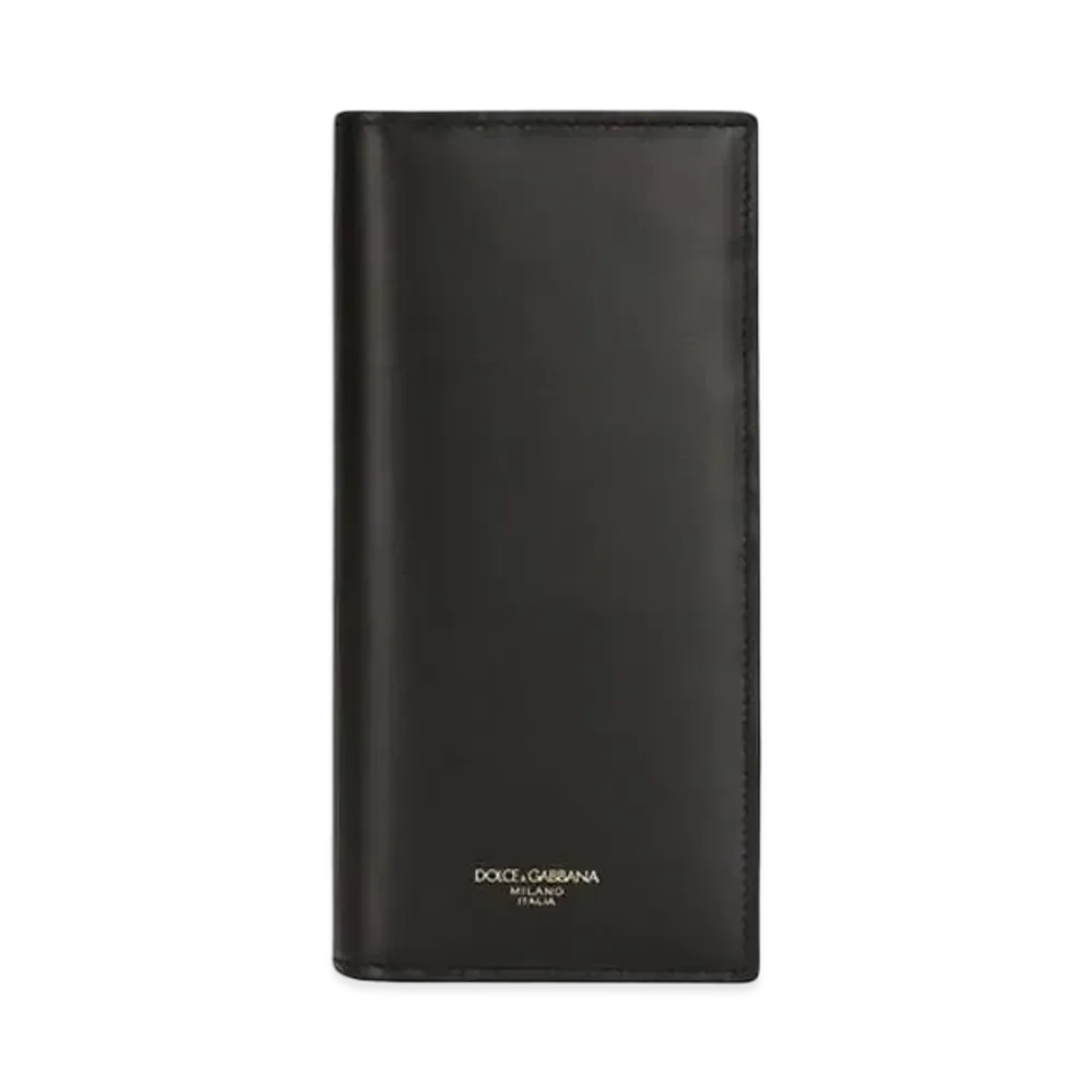 Dolce&Gabbana Vertical Wallet Smooth Card Skin "Black"