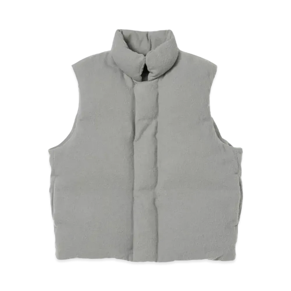 AURALEE Brushed Alpaca Wool Down Vest "Light Gray"