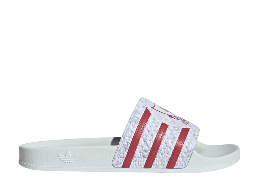 Liverpool FC × adidas Adilette Slide "Footwear White/Strawberry Red"