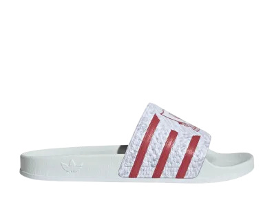 Liverpool FC × adidas Adilette Slide "Footwear White/Strawberry Red"