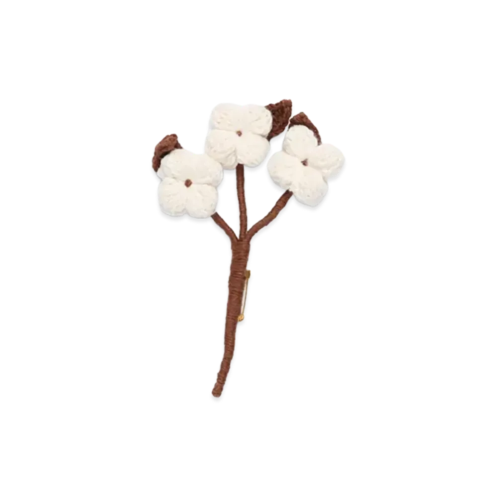 DENIM TEARS Crochet Cotton Boutonniere "White"